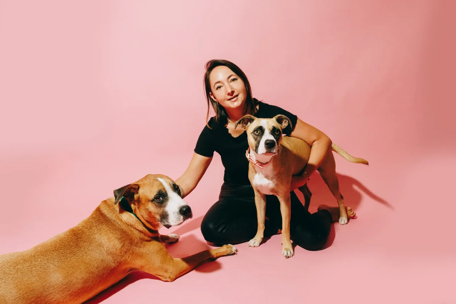 Smith Canine Co founder with her dog